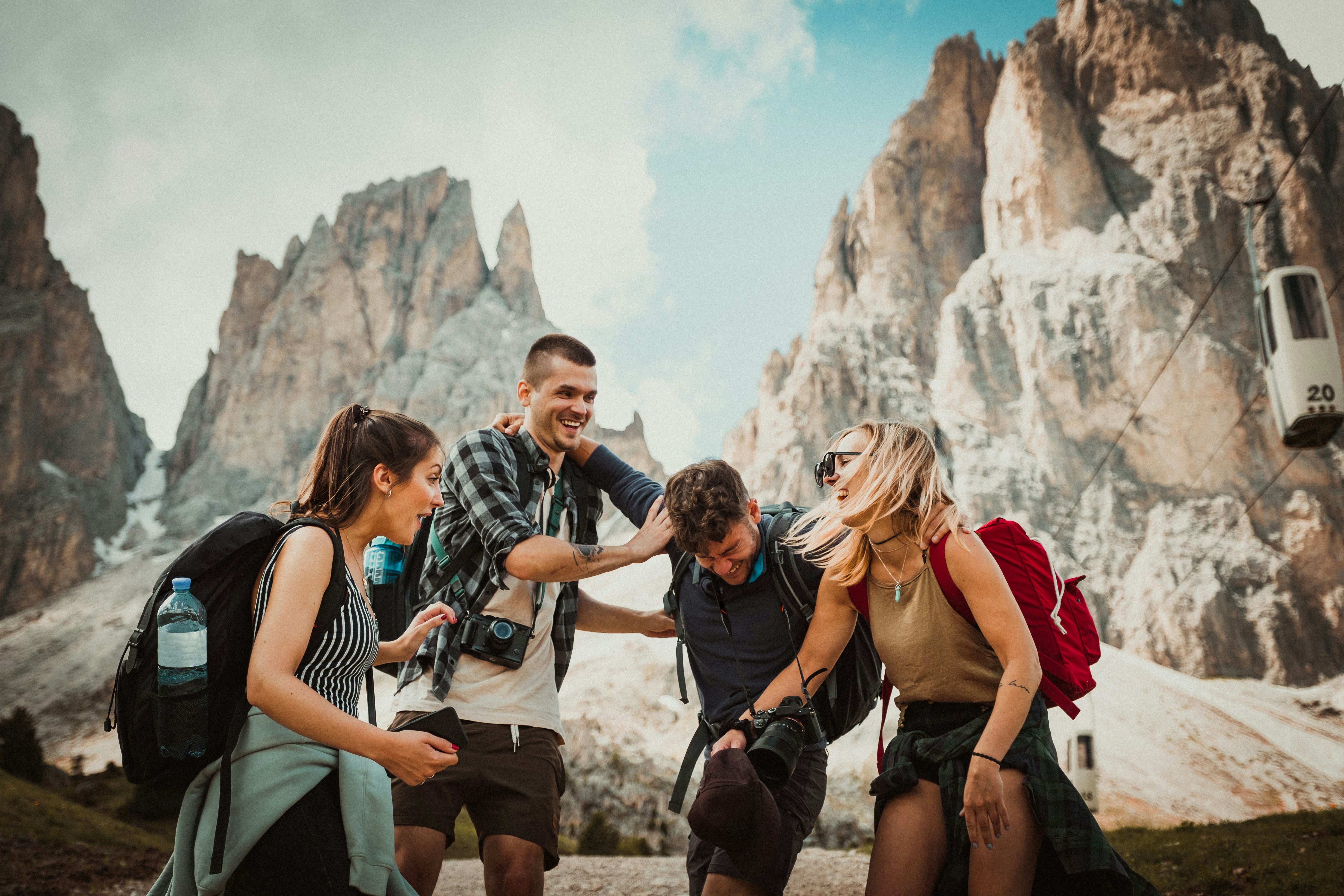 Group of people traveling
